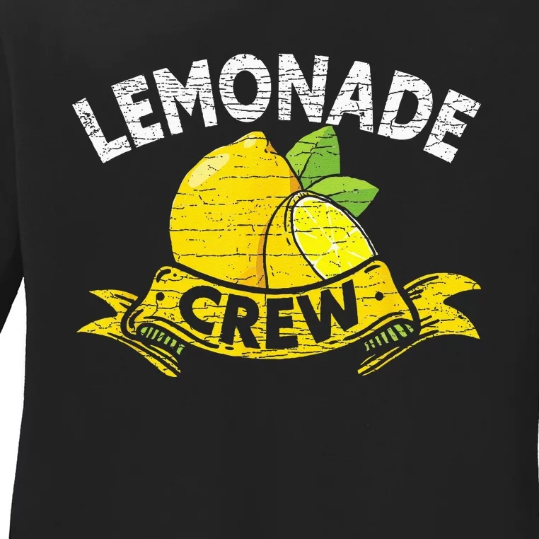 Lemon Stand Lemonade Crew Ladies Long Sleeve Shirt