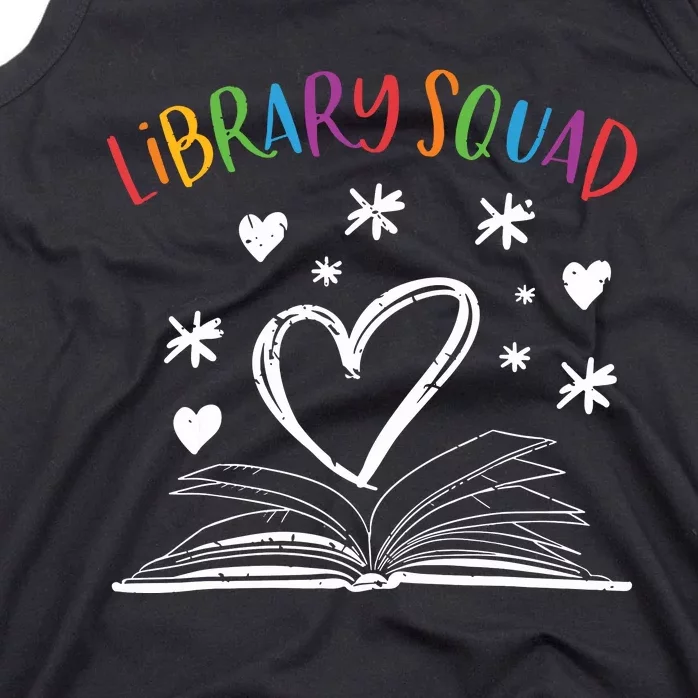 Library Squad Librarian Bookworm Book Lover Tank Top