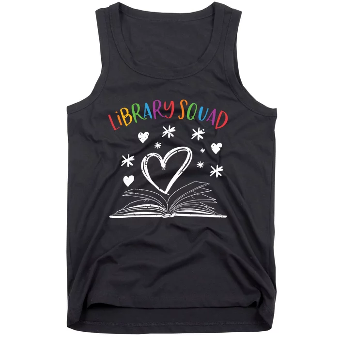 Library Squad Librarian Bookworm Book Lover Tank Top