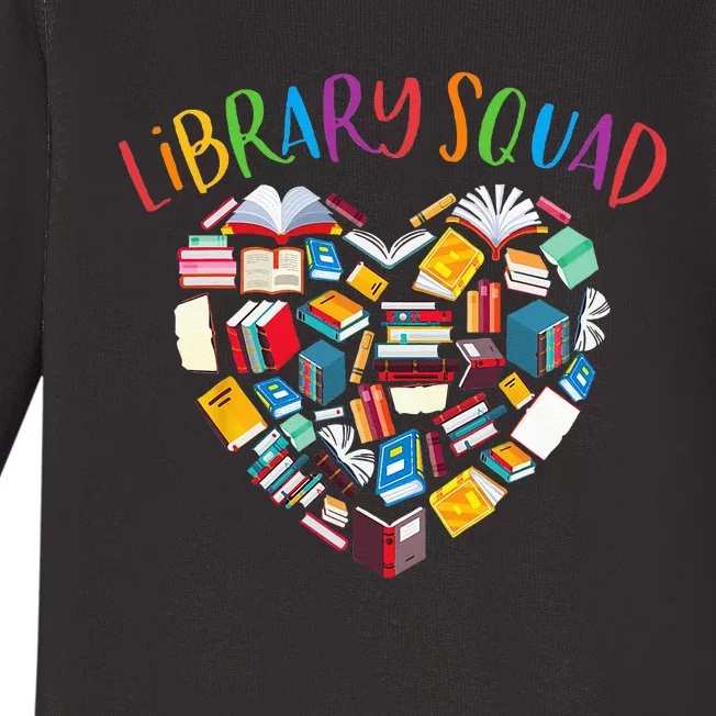 Library Squad Librarian Bookworm Book Lover Baby Long Sleeve Bodysuit