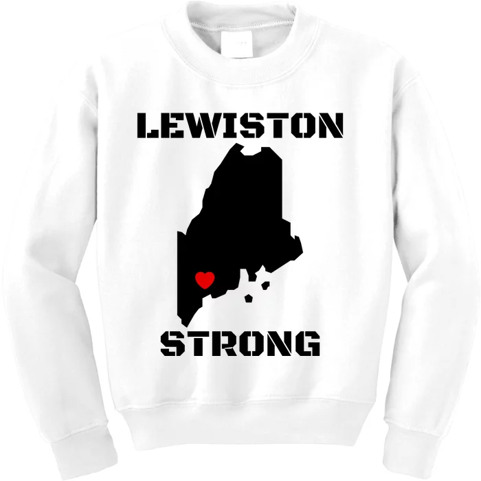 Lewiston Strong #Lewistonstrong Kids Sweatshirt