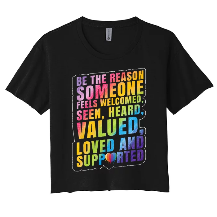 LGBTQ Support LGBT Pride Month Women's Crop Top Tee