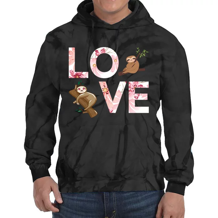 Love Sloth Tie Dye Hoodie