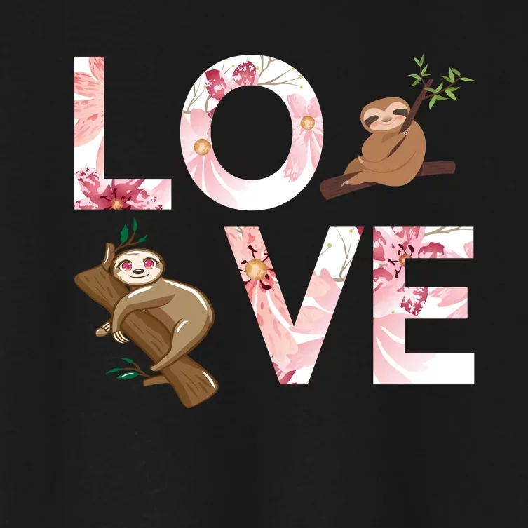 Love Sloth Women's Crop Top Tee