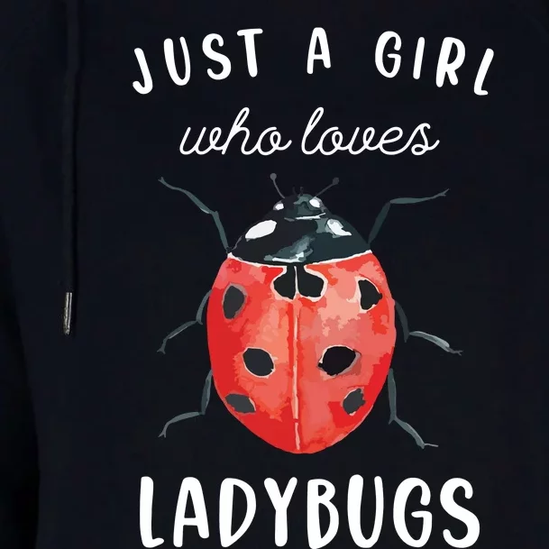 Ladybug Shirts, Ladybug Lover Shirts Womens Funnel Neck Pullover Hood