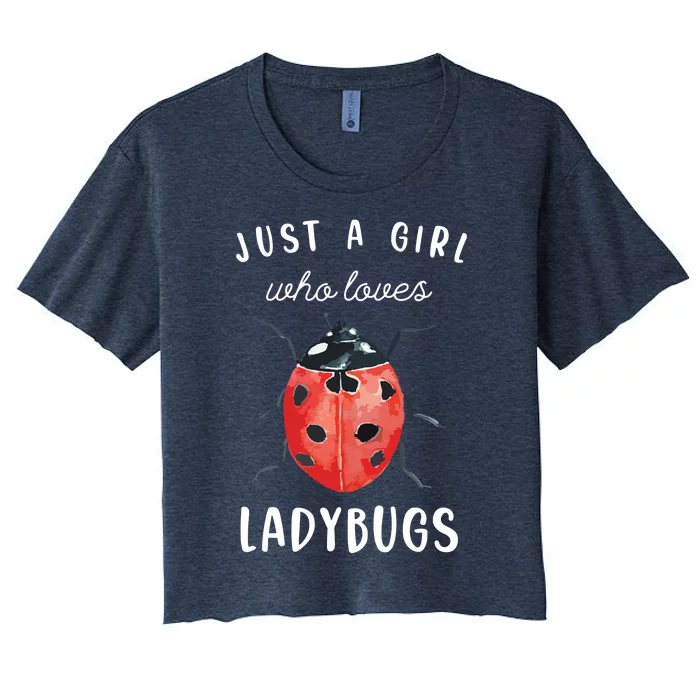 Ladybug Shirts, Ladybug Lover Shirts Women's Crop Top Tee