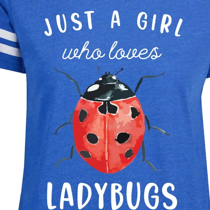 Ladybug Shirts, Ladybug Lover Shirts Enza Ladies Jersey Football T-Shirt