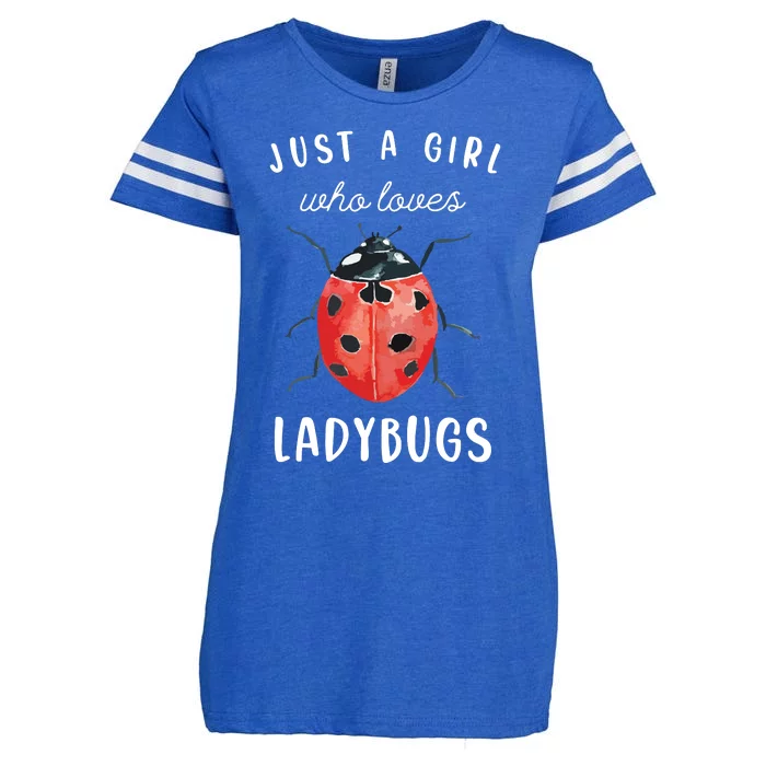 Ladybug Shirts, Ladybug Lover Shirts Enza Ladies Jersey Football T-Shirt