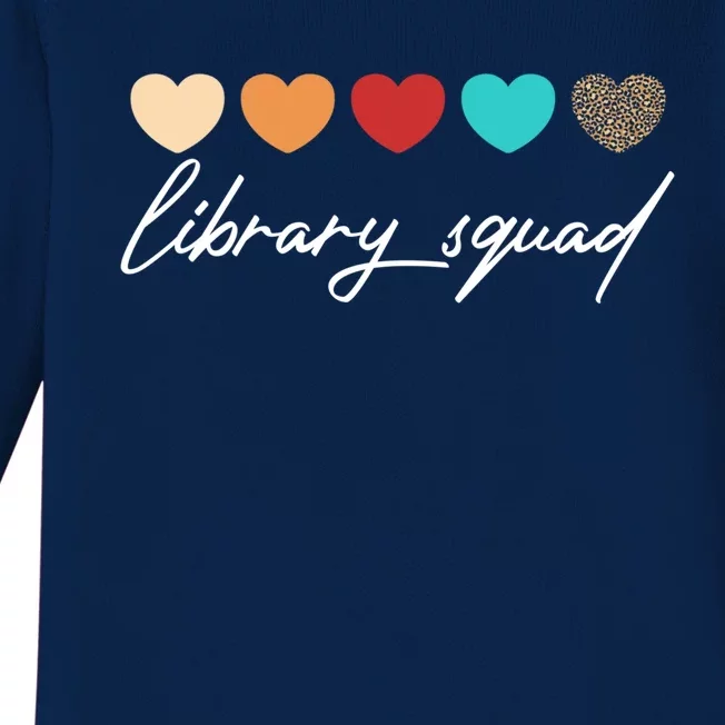 Library Squad Librarian Reading Teacher Student Book Lover Gift Baby Long Sleeve Bodysuit