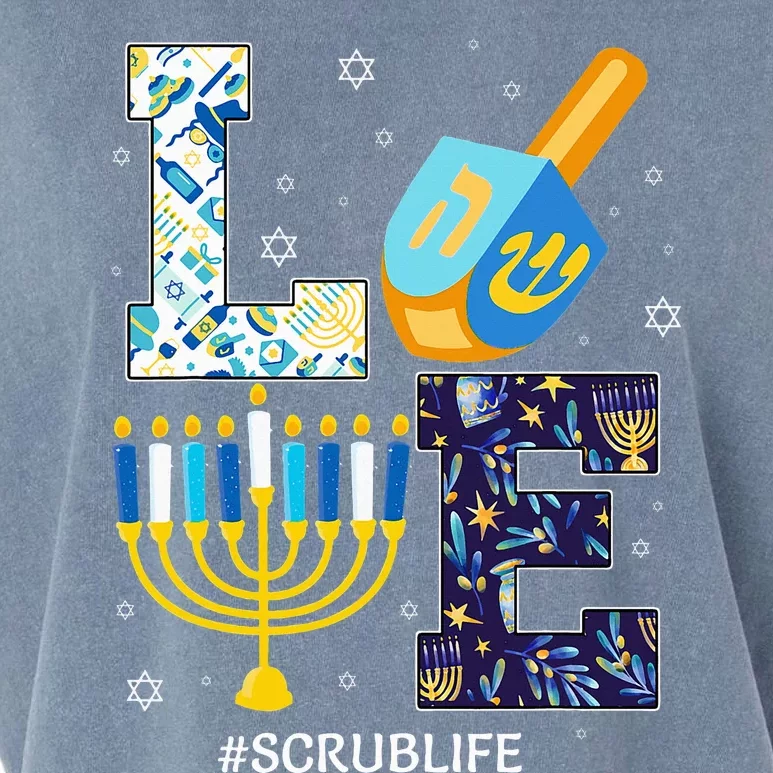 Love Scrub Life Chanukah Jewish Hanukkah Garment-Dyed Women's Muscle Tee