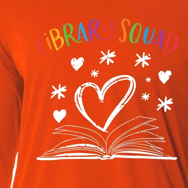 Library Squad Librarian Book Worm Book Lover Gift Cooling Performance Long Sleeve Crew