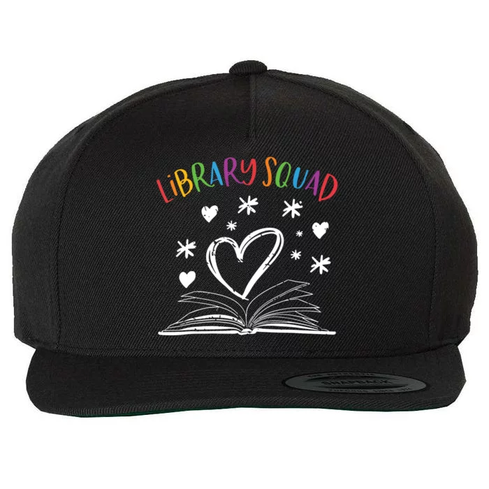 Library Squad Librarian Book Worm Book Lover Gift Wool Snapback Cap