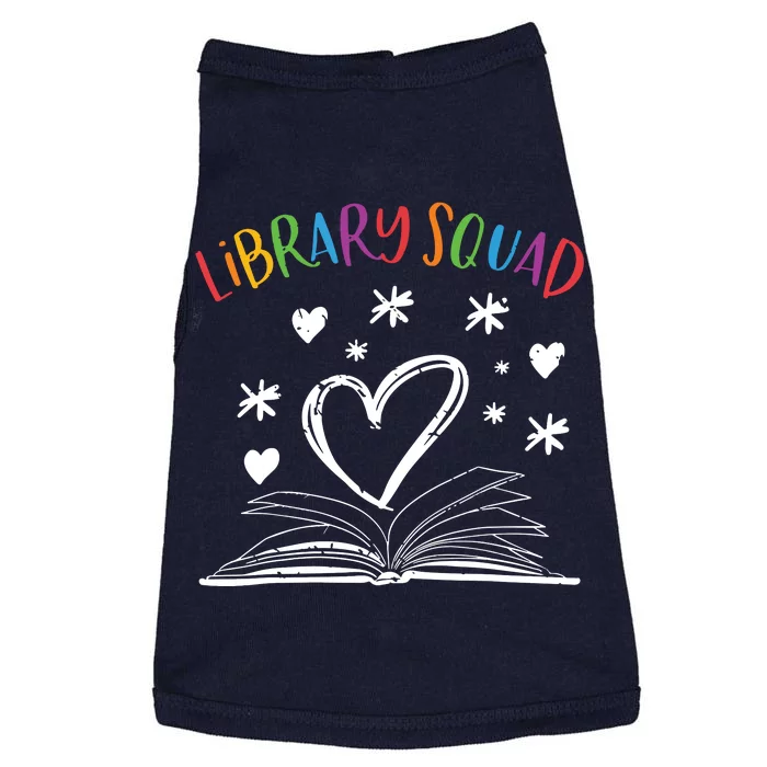 Library Squad Librarian Book Worm Book Lover Gift Doggie Tank