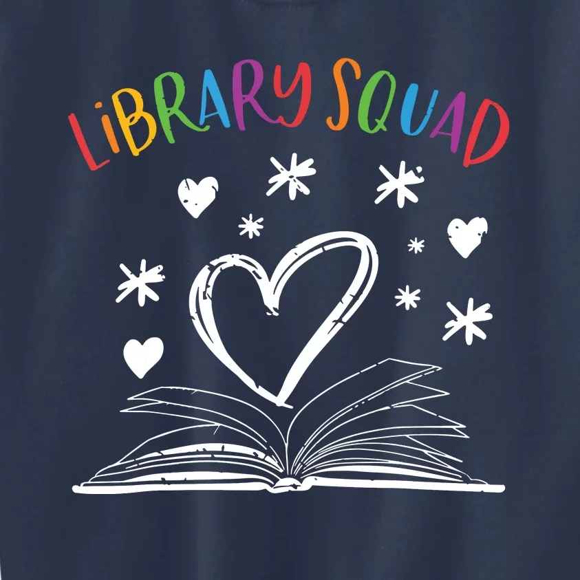 Library Squad Librarian Book Worm Book Lover Gift Kids Sweatshirt