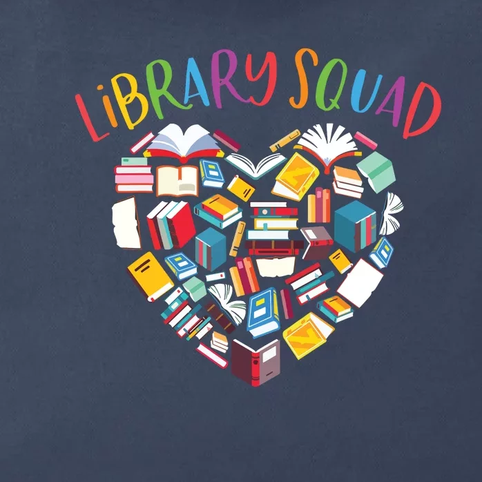 Library Squad Librarian Bookworm Book Lover Zip Tote Bag