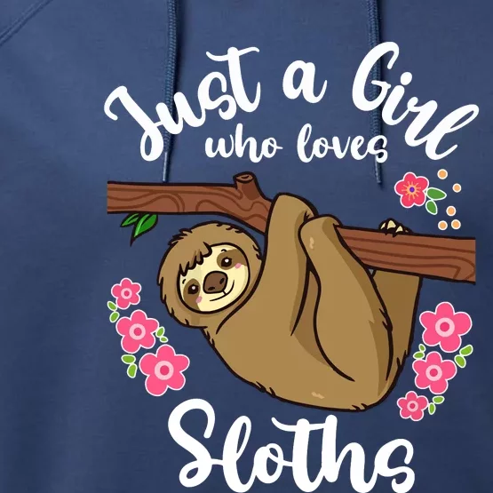 Loves Sloths Performance Fleece Hoodie