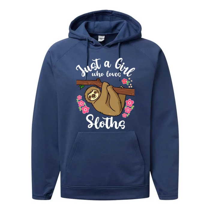 Loves Sloths Performance Fleece Hoodie