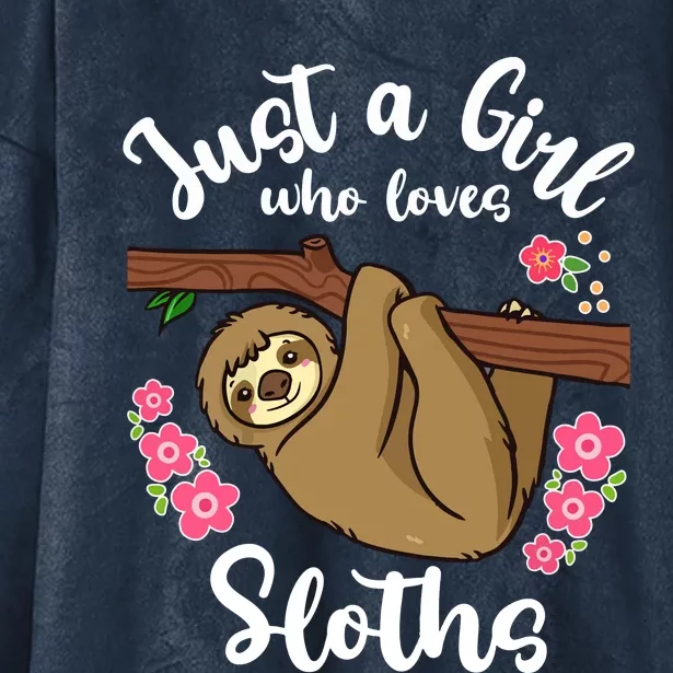 Loves Sloths Hooded Wearable Blanket