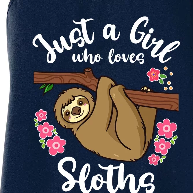 Loves Sloths Women's Racerback Tank