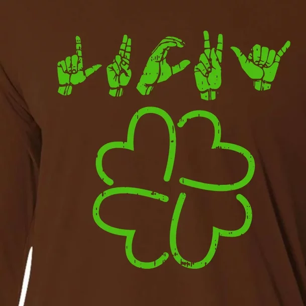 Lucky Sign Language Cooling Performance Long Sleeve Crew