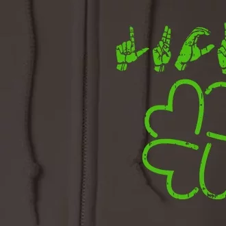 Lucky Sign Language Full Zip Hoodie