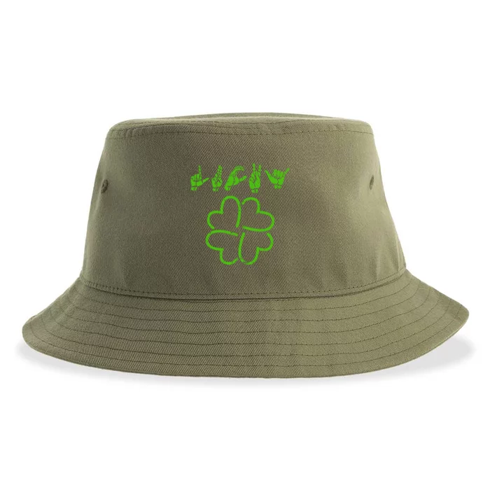 Lucky Sign Language Sustainable Bucket Hat