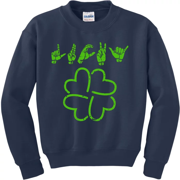 Lucky Sign Language Kids Sweatshirt