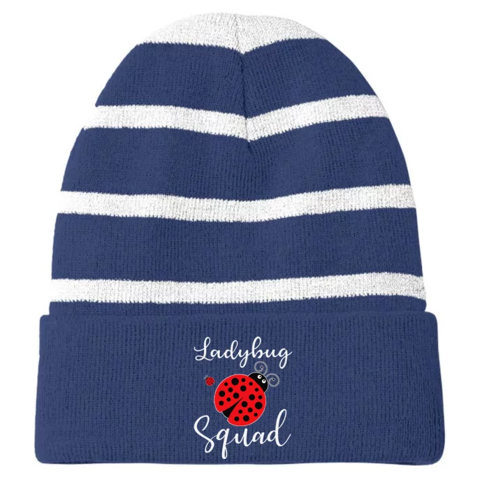 Ladybug Squad Striped Beanie with Solid Band