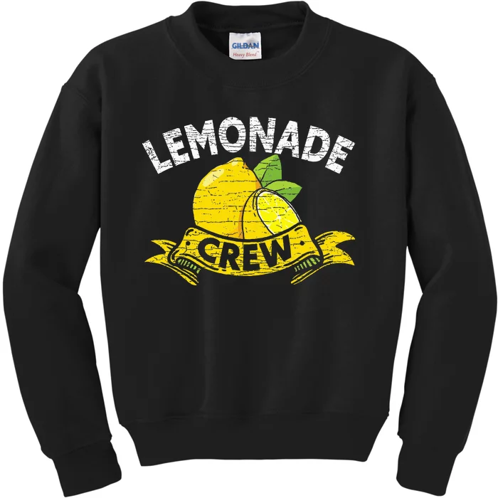 Lemon Stand Lemonade Crew Kids Sweatshirt