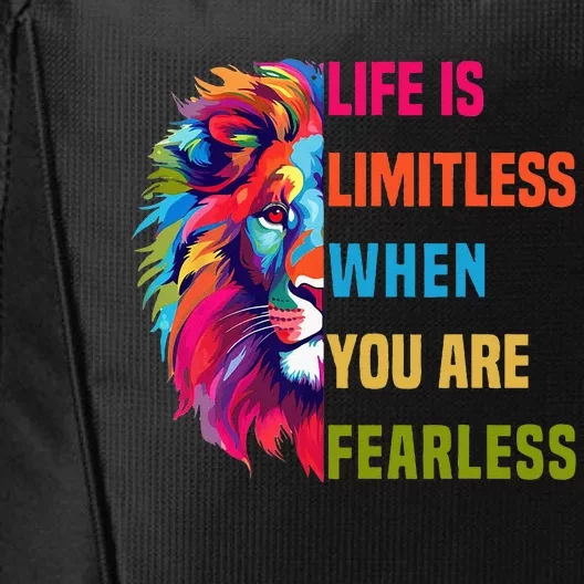 Leo Season Lion Motivational Inspirational City Backpack