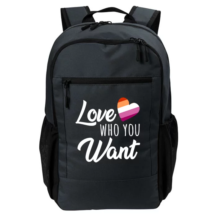 Lesbian Saying Love Who You Want Lesbian Pride Lgbt Gift Daily Commute Backpack