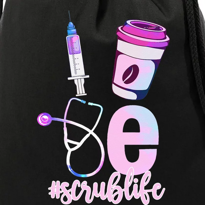 Love Scrub Life Stethoscope Nursing Nurses Day Drawstring Bag