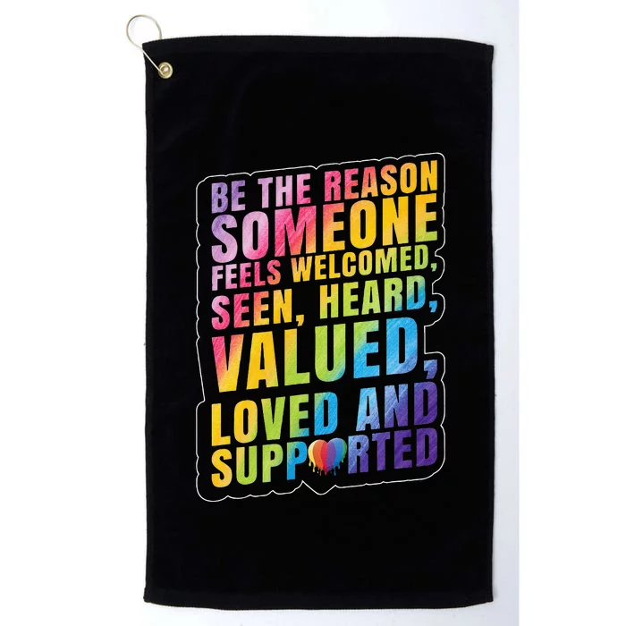 LGBTQ Support LGBT Pride Month Platinum Collection Golf Towel