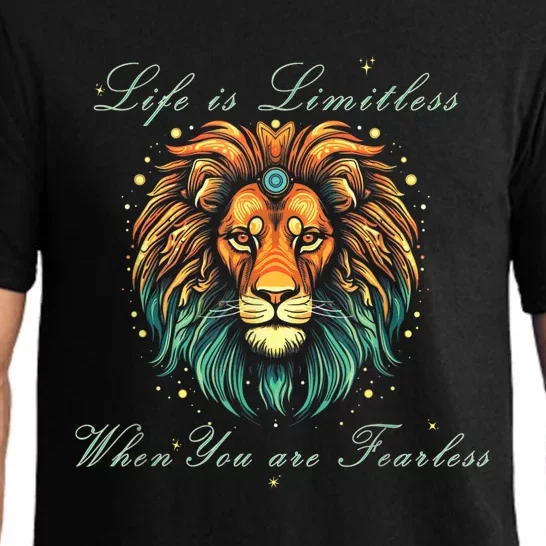 Leo Season Lion Motivational Inspirational Pajama Set