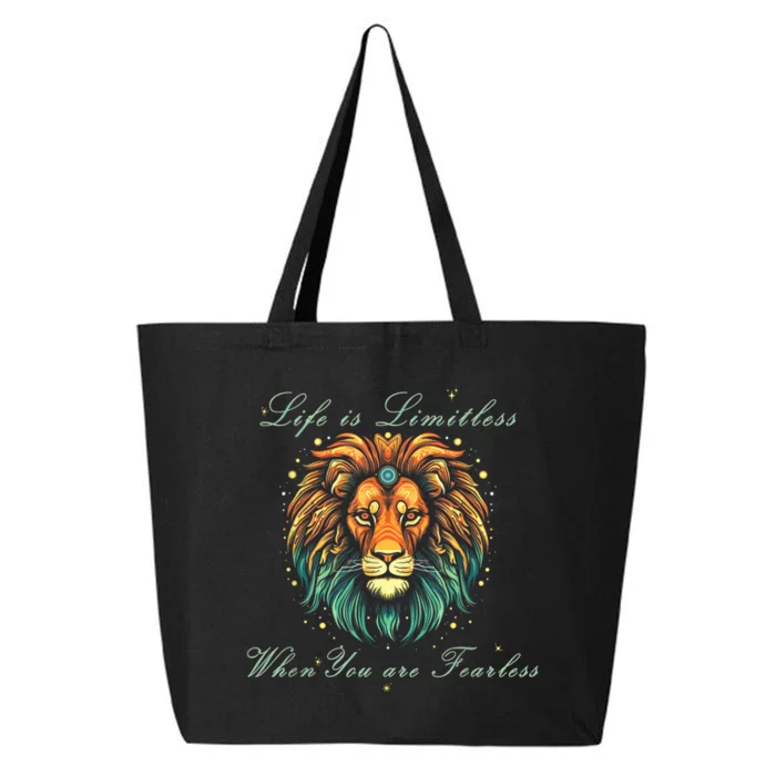 Leo Season Lion Motivational Inspirational 25L Jumbo Tote