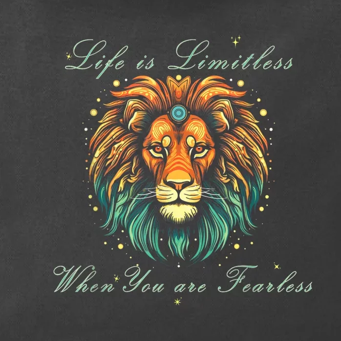 Leo Season Lion Motivational Inspirational Zip Tote Bag