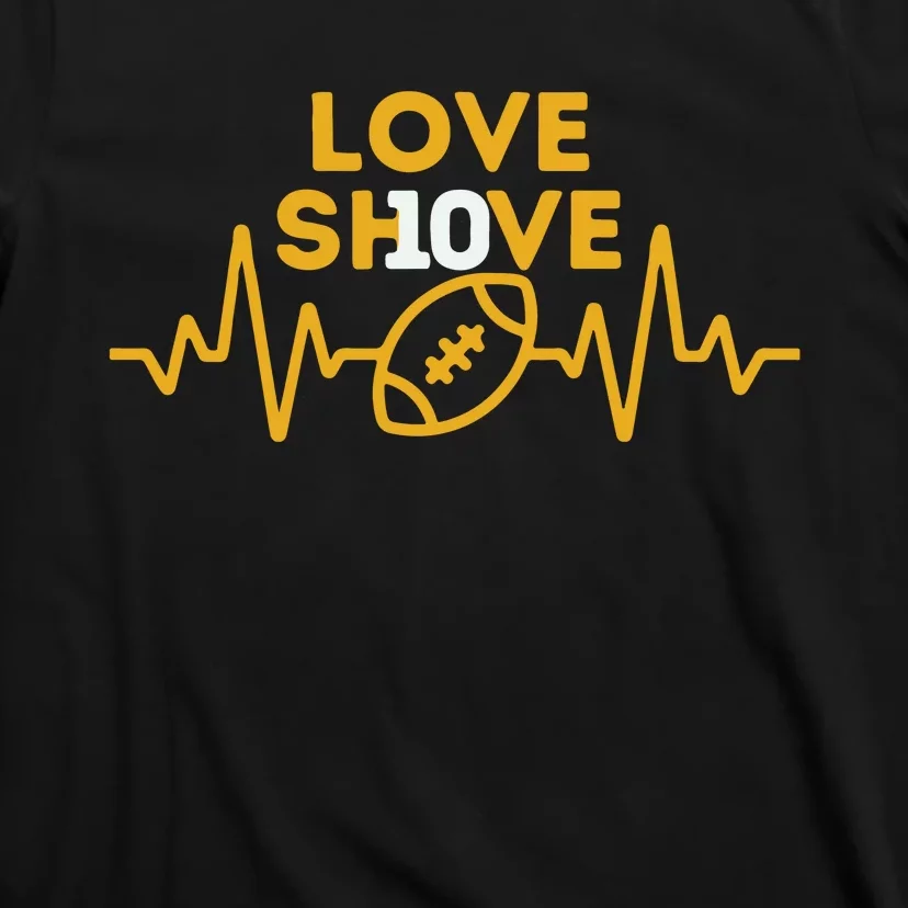 Love Shove Love Sh10ve Green Bay Green Bay Gift Football T-Shirt