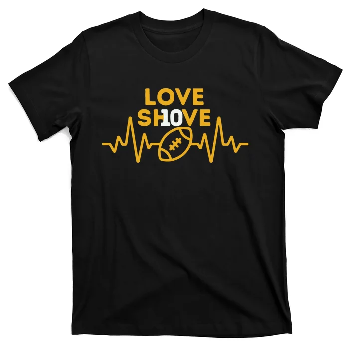 Love Shove Love Sh10ve Green Bay Green Bay Gift Football T-Shirt