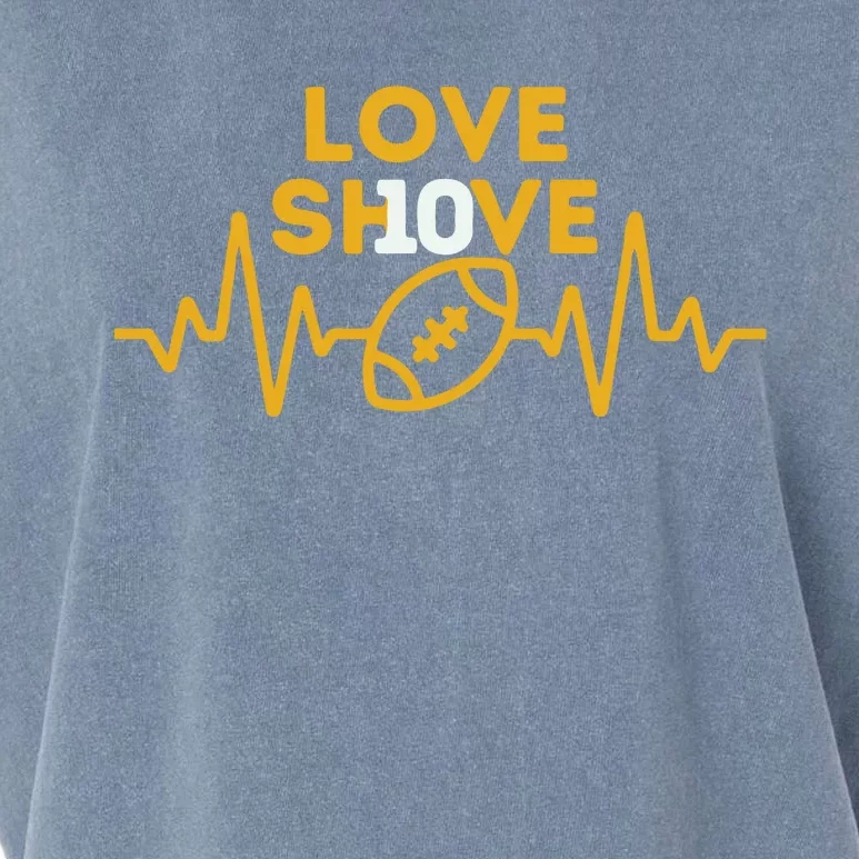 Love Shove Love Sh10ve Green Bay Green Bay Gift Football Garment-Dyed Women's Muscle Tee