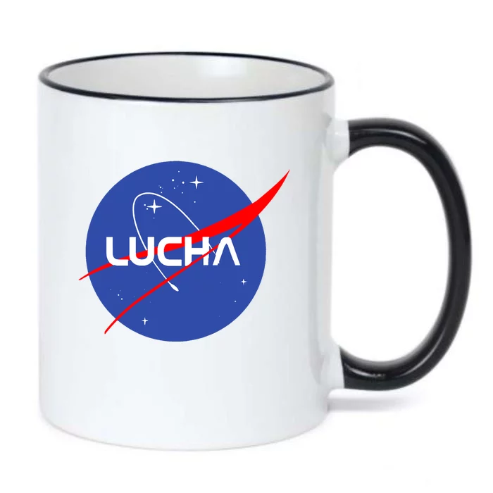 Lucha Space Luchador Wrestler Trending Gift Idea Black Color Changing Mug