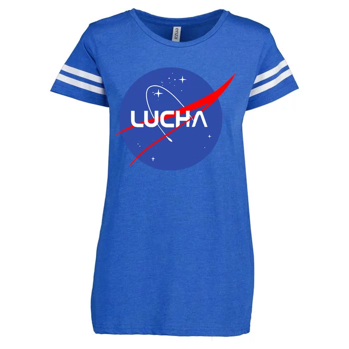 Lucha Space Luchador Wrestler Trending Gift Idea Enza Ladies Jersey Football T-Shirt