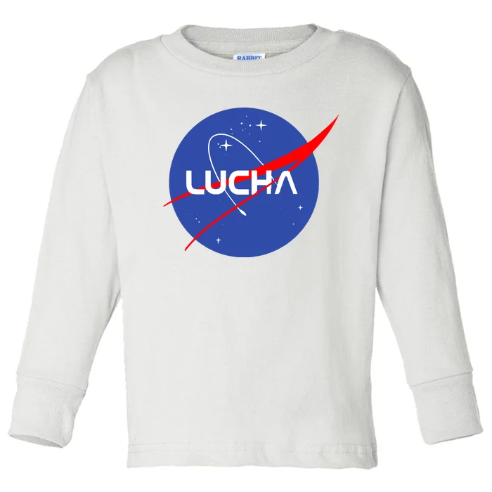 Lucha Space Luchador Wrestler Trending Gift Idea Toddler Long Sleeve Shirt