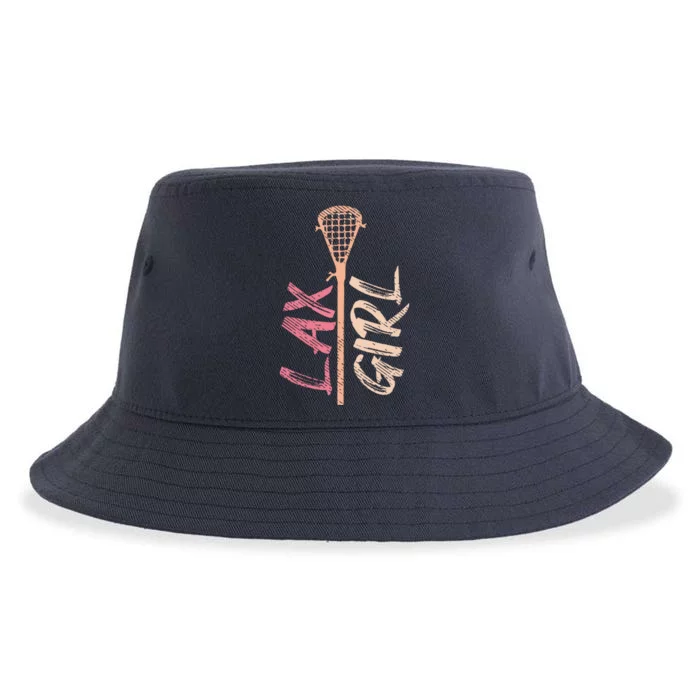 Lacrosse Stick Lax Player Mom Goalie Wife Women Gift Sustainable Bucket Hat