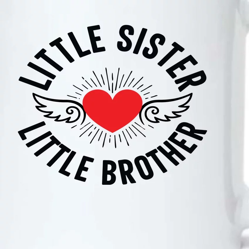 Little Sister. Little Brother Black Color Changing Mug