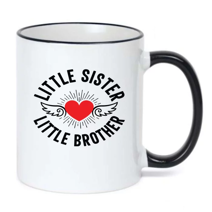 Little Sister. Little Brother Black Color Changing Mug