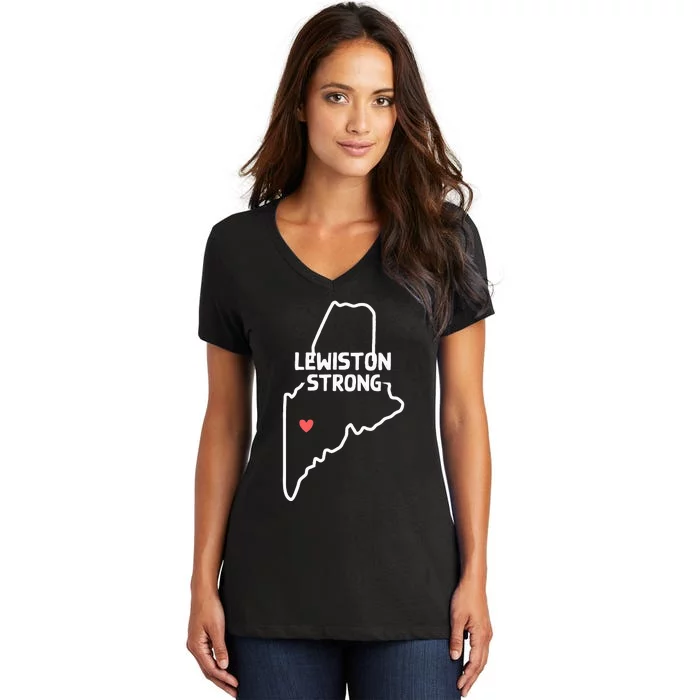 Lewiston Strong Women's V-Neck T-Shirt