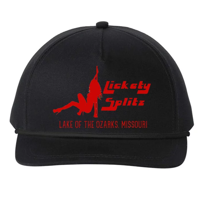 Lickety Splitz Lake Of The Ozarks Missouri Strip Club Snapback Five-Panel Rope Hat