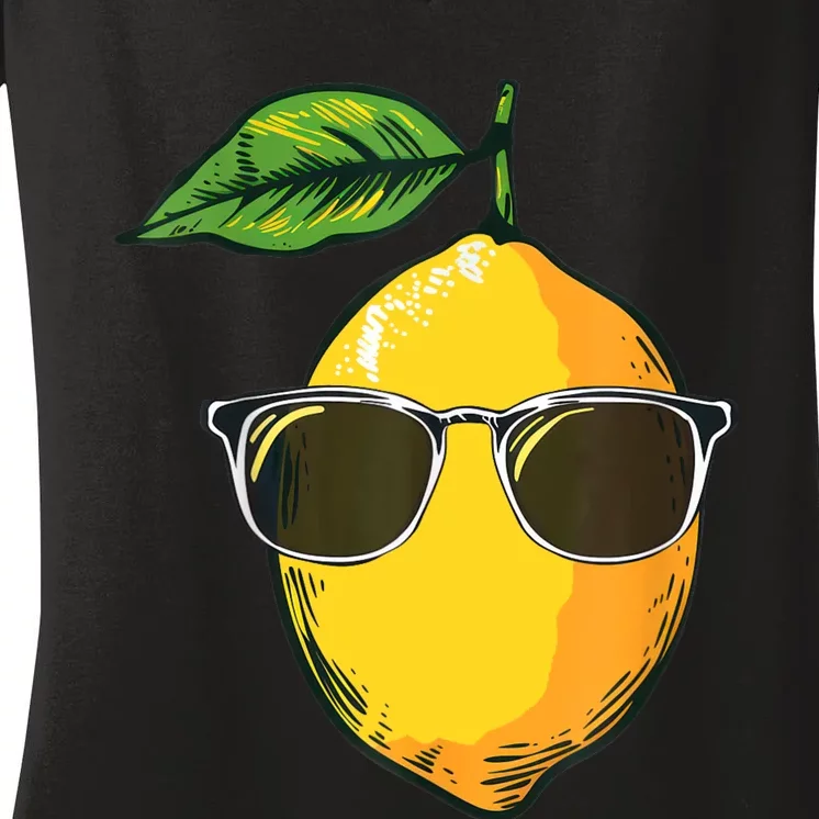 Lemon Sunglasses Women's V-Neck T-Shirt