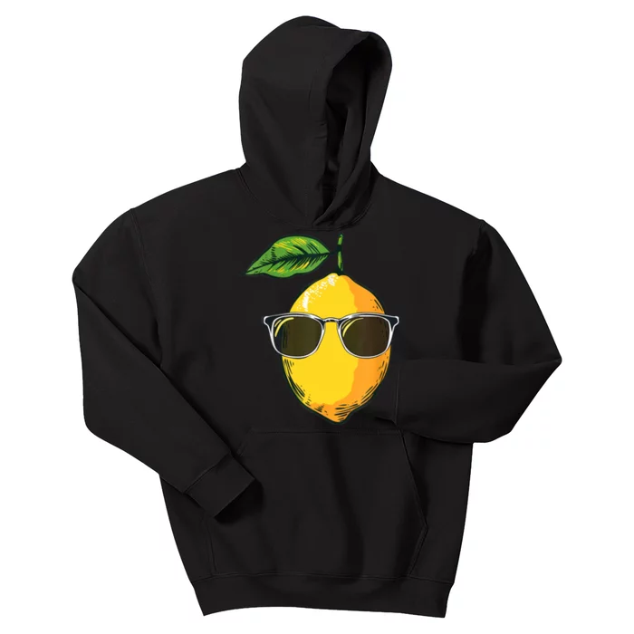 Lemon Sunglasses Kids Hoodie