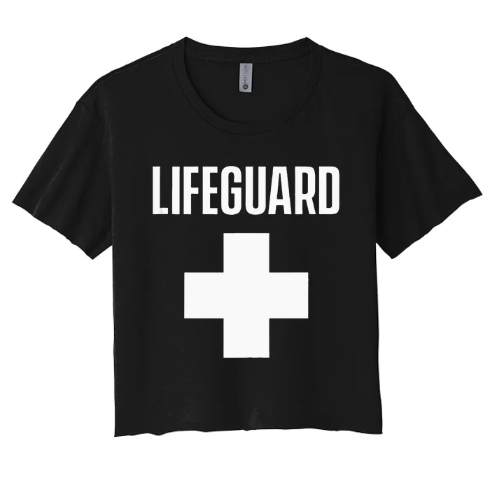 Lifeguard Sayings Life Guard Job Women's Crop Top Tee